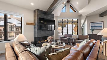 Télévision, cheminée