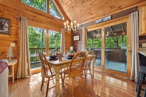 Dining - Cozy Smoky Mountain Cabin Rental | Hot Tub, Bed Swing & Game Room Fun (Sevierville)