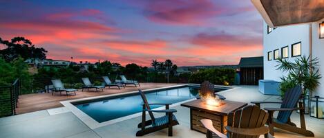 A heated pool
