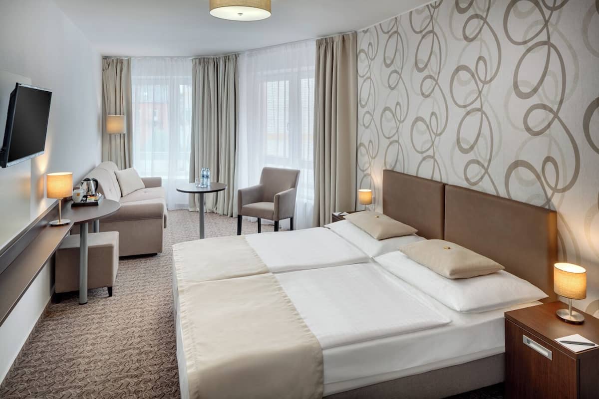 Chambre Double Deluxe | Espace de travail pour ordinateur portable, Wi-Fi gratuit