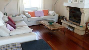 Télévision, cheminée