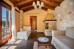 TV, fireplace - Villa Cehici by Villas Guide (Sveti Lovrec)