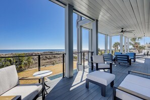 Terrace/patio - 11 Sea Hawk Lane - Direct Oceanfront Home in NFB - New to Rental Program! (Hilton Head Island)