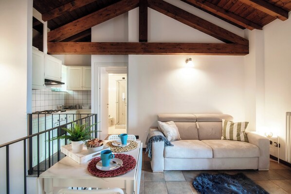 Apartamento | 1 quarto, roupas de cama premium, edredons de pluma