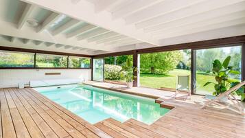Indoor pool, a heated pool