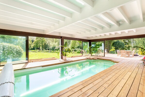 Indoor pool, a heated pool