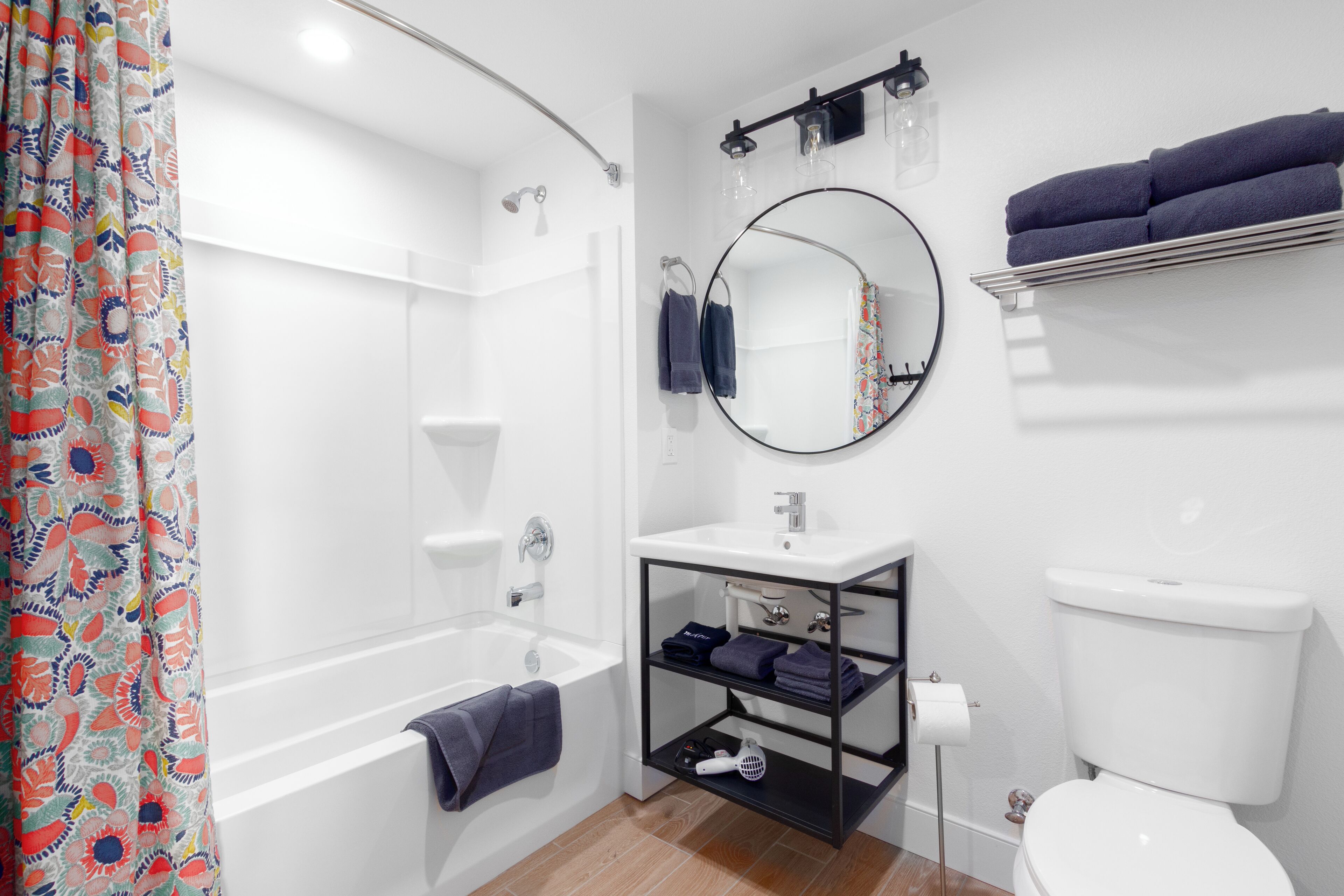 Hair dryer, towels