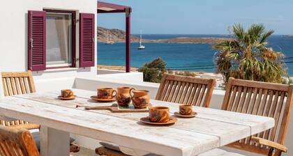 Seaside apartment at Kolimbithres with stunning sea views and easy town access.