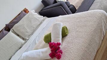 Iron/ironing board, WiFi, bed sheets