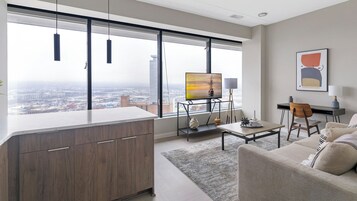 Apartment, 1 Bedroom | Living area | TV