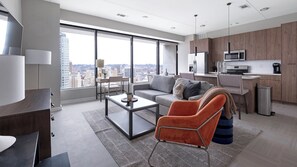 Apartment, 2 Bedrooms | Living area | TV - Downtown Birmingham Apartments by Landing (Birmingham)