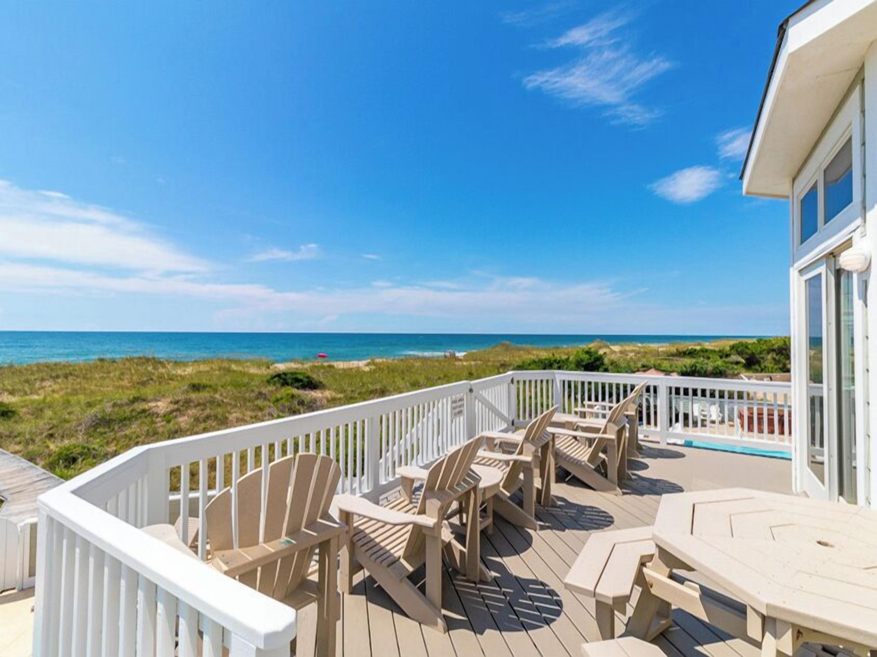 Oceanfront Hatteras home w/ endless views, pool, hot tub, rec room & more!