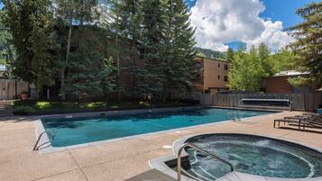 Outdoor pool, a heated pool