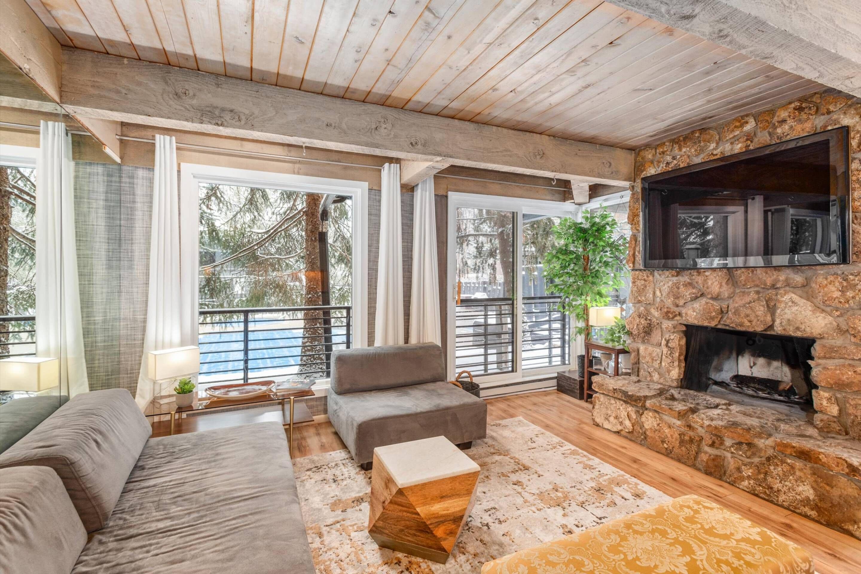 Appartement (Chateau Roaring Fork Condo 31) | Woonruimte | Een televisie