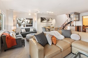 Condo (Dolomite 8) | Living area | 40-inch flat-screen TV with cable channels, fireplace - Dolomite 8 (Aspen)