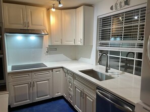 Fridge, microwave, oven, stovetop - 03) Tropical Suite on Treasure Island (New Port Richey)