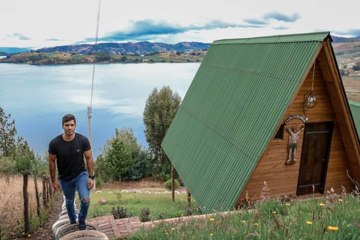 Chalet Deluxe, balcon, vue lac | 2 chambres, literie de qualité supérieure, couette en duvet d'oie