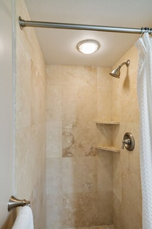 Hair dryer, towels