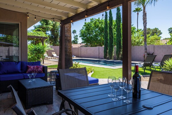 Outdoor dining - 3BR - Poinsettia Pool Paradise! (Scottsdale)