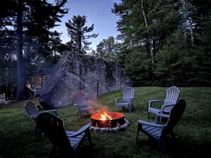 Property grounds - Cozy Log Home across from Phillips Lake-Four Season Fun (Dedham)
