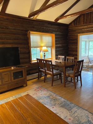 Dining - Cozy Log Home across from Phillips Lake-Four Season Fun (Dedham)