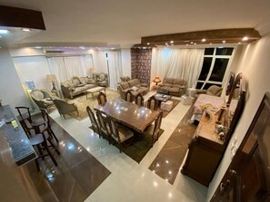 Living area - Amazing apartment in the most luxurious area of ​​the Fifth Settlement
 (New Cairo City)