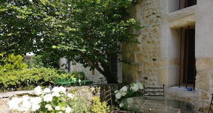 Moderne, spacieux, pierre originale, jardin, piscine communale, BBQ