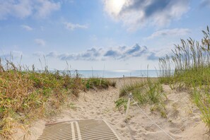 På stranden