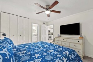 1 bedroom, iron/ironing board, travel crib, WiFi