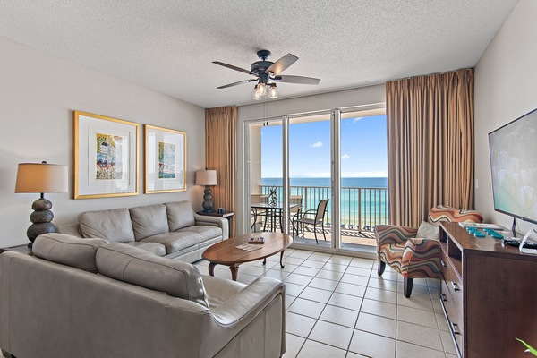 This 5th Floor 2BR/2BA condo at Majestic Sun is spacious and features Gulf views from the open living space, master bedroom, and large patio. Come enjoy the Majestic Gulf & Beach Views!