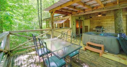 All-Season Sunroom + Hot Tub: Marion Cabin Retreat