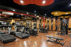 Work out in style with our fully equipped gym featuring treadmills, elliptical trainers, and weight machines.