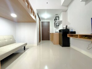 Studio | Living area - Restful And Well Designed Studio Transpark Juanda Bekasi Timur Apartment (Bekasi)