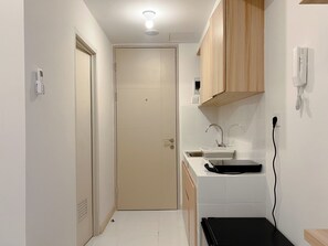 Estúdio | Cozinha privada | Cooktop, chaleira elétrica
