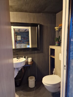Serviettes fournies, savon, papier toilette