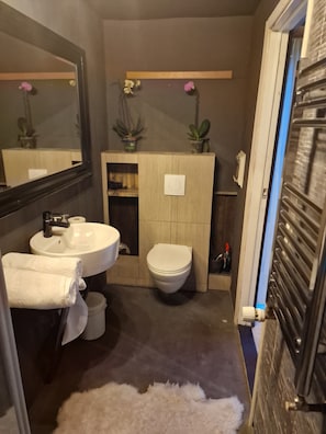 Towels, soap, toilet paper - Hunters little house (Garður)