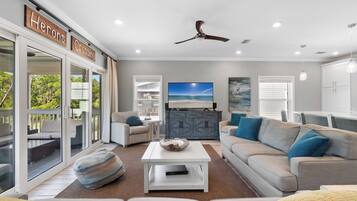 Smart TV, DVD player, books