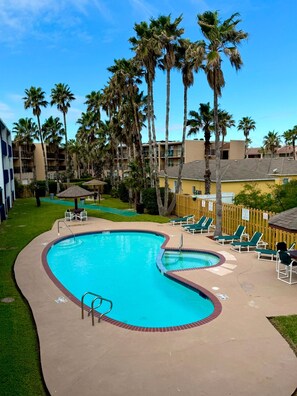 Outdoor pool, a heated pool