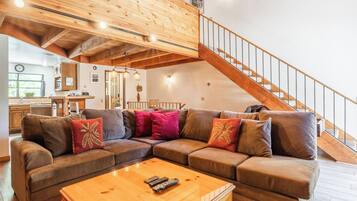 TV connectée, cheminée, lecteur de DVD