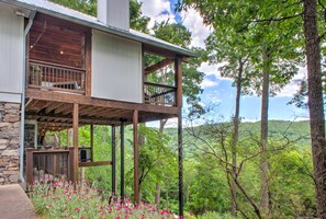 Exterior - Hillside Cottage Cozy with Private Deck and fire pit and 7 min from downtown  Asheville (Asheville)