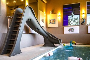 Indoor pool, a heated pool