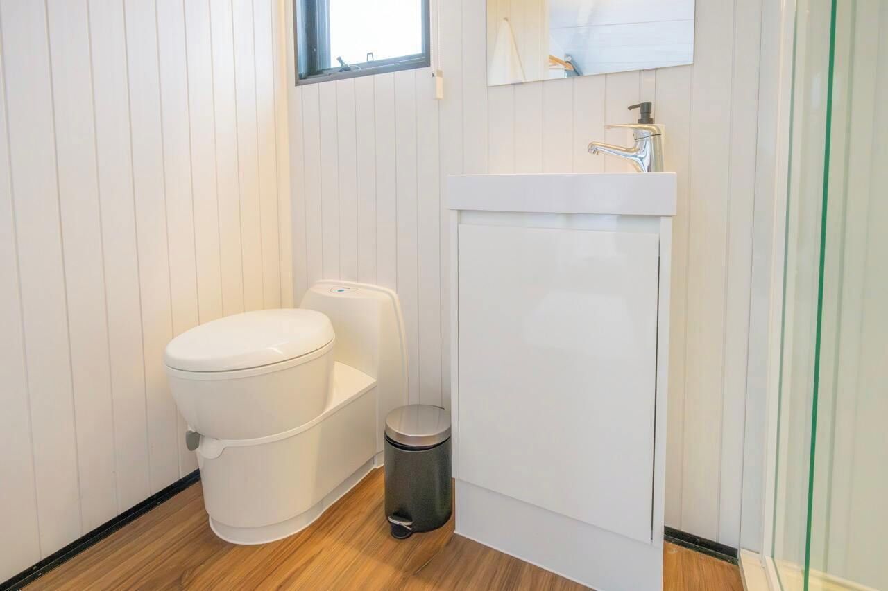 Douche, serviettes fournies