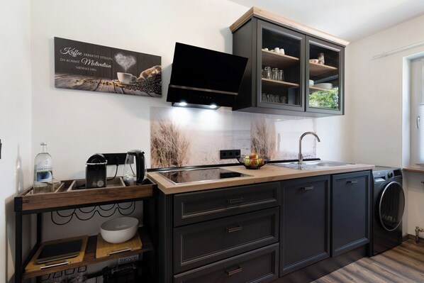 Fridge, oven, stovetop, dishwasher - Apartment 'Lopezan home and living' with Shared Terrace, Balcony and Wi-Fi (Hornberg)