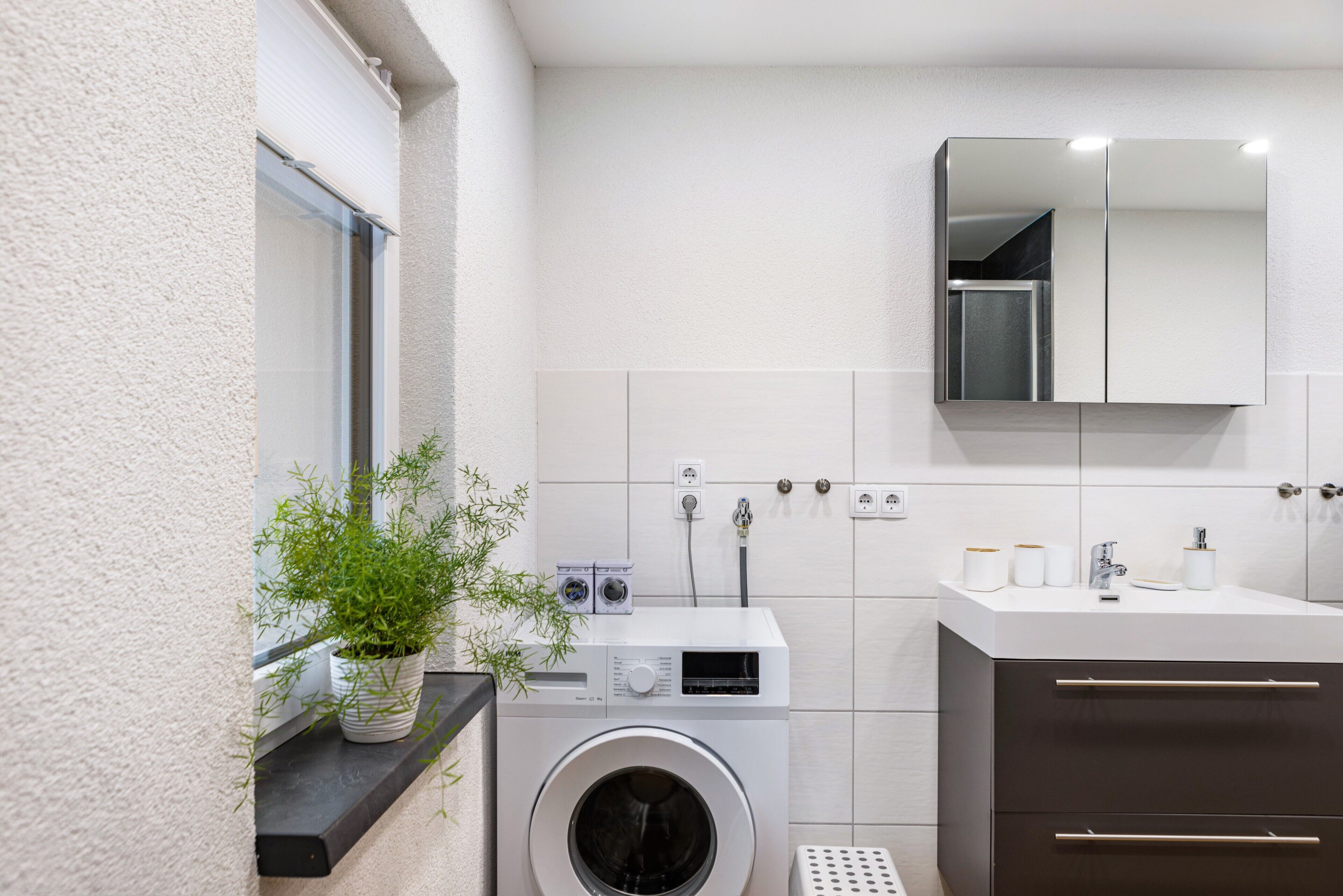 Ducha, secador de pelo, toallas