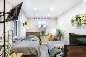 4 habitaciones, tabla de planchar con plancha y wifi gratis 