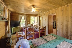 TV, fireplace, DVD player