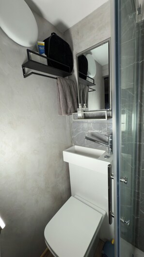 Hårføner, håndklær, såpe og toalettpapir