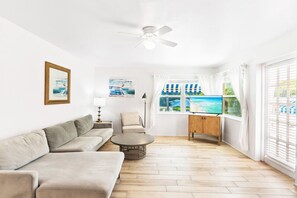 Smart-TV, Bücher, Videothek, Stereoanlage