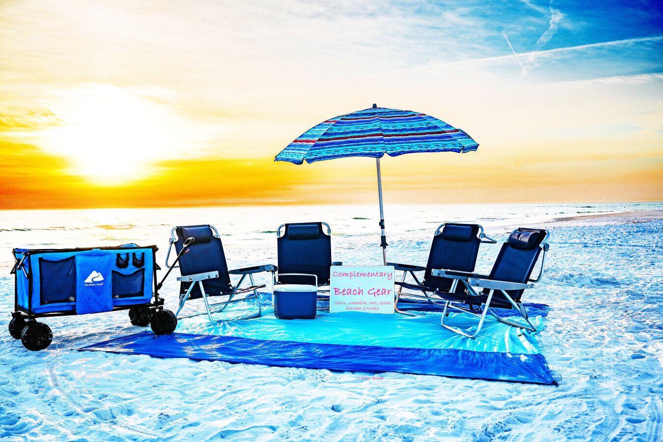 Camastros y toallas de playa 