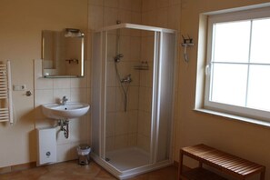 Shower, hair dryer